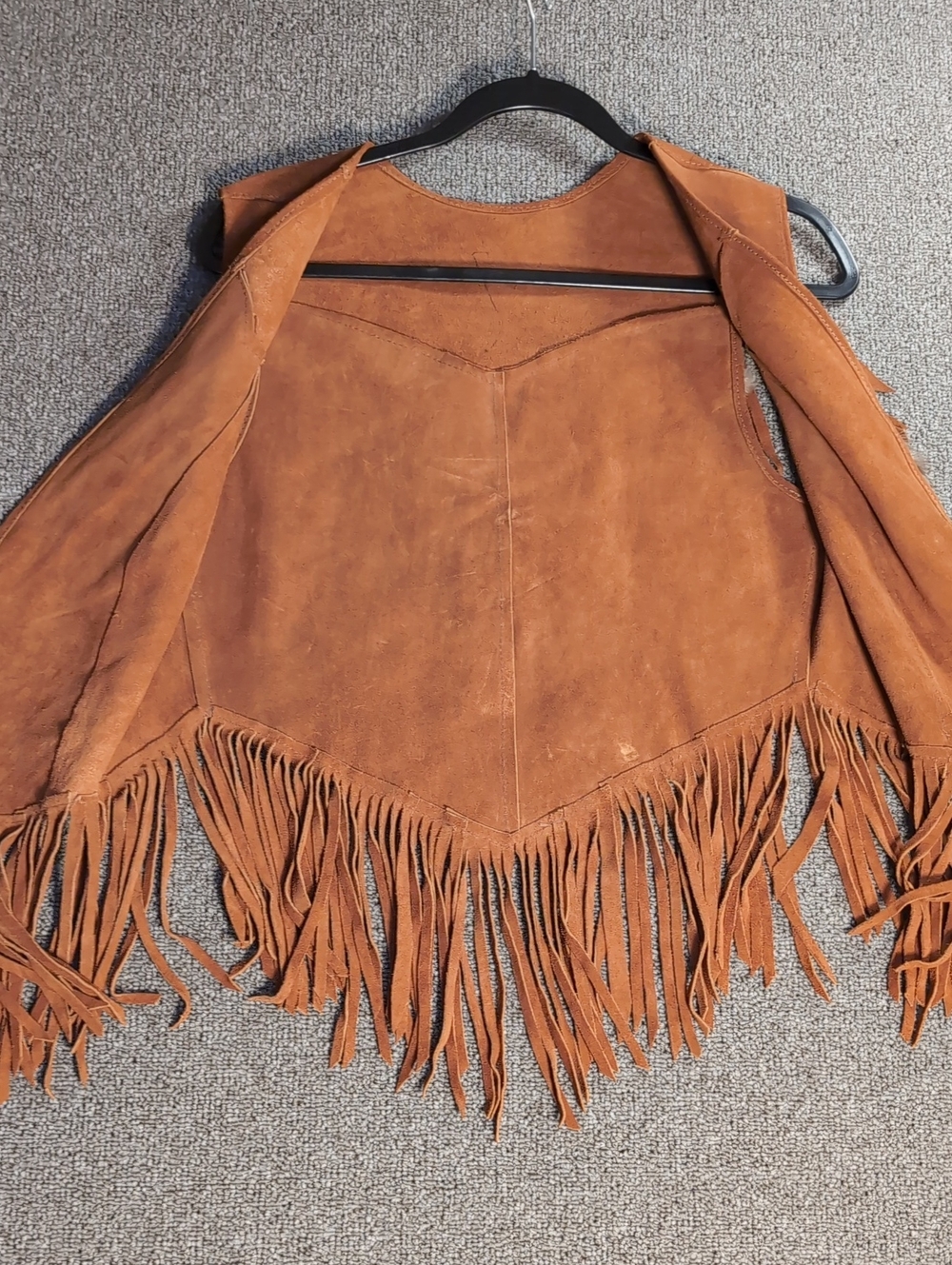 Vintage HB Native American Indian Leather Vest And Wrap Skirt Set Western Boho - Picture 6 of 17